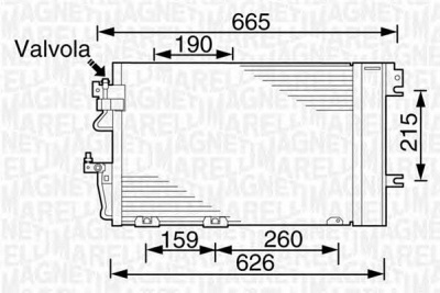 MAGNETI MARELLI 350203257000 -  Конденсатор, кондиционер